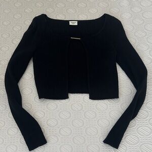 Abercrombie & Fitch Black Ribbed Cardigan